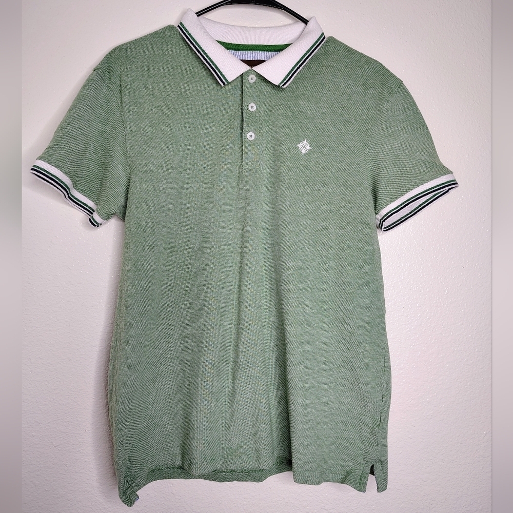Porto Sur Mens Collared Classic Green Polo Shirt Sz M Cotton Blend - Picture 1 of 10